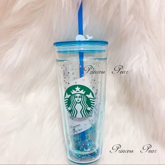 Starbucks Korea Glitter Whale Glass Tumbler - Picture 12 of 13